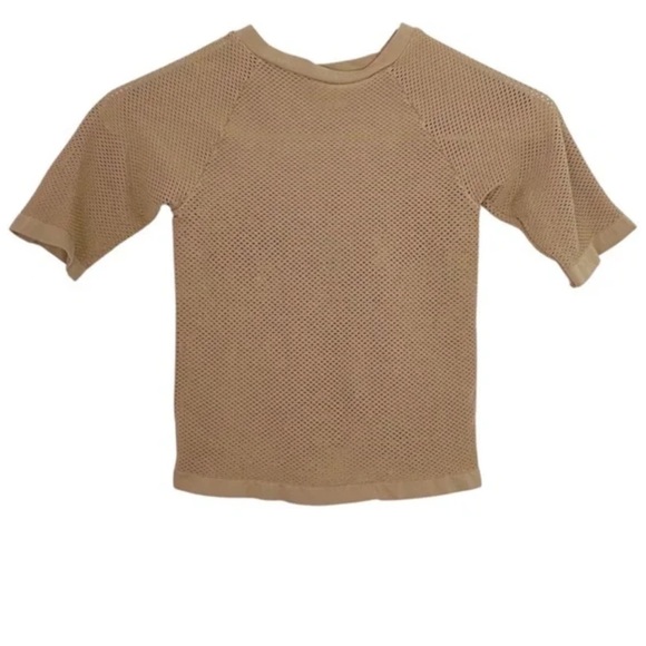 House Of CB London Sculpt Mocha Mesh Fishnet Top Womens M/L Nude Neutral - Picture 6 of 6